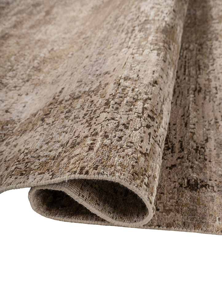 entropy ivory wool and silk hand knotted Rug - FoldShot entropy ivory wool and silk hand knotted Rug - FoldShot