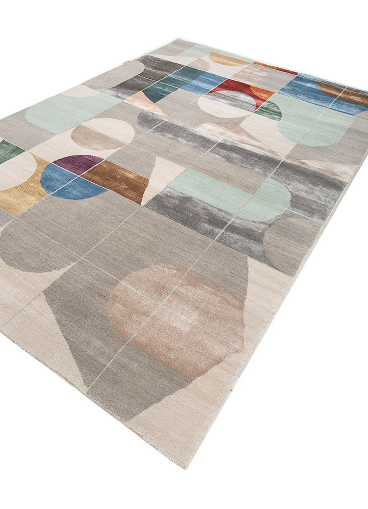 chaos theory by kavi multi wool and bamboo silk hand knotted Rug - FoldShot