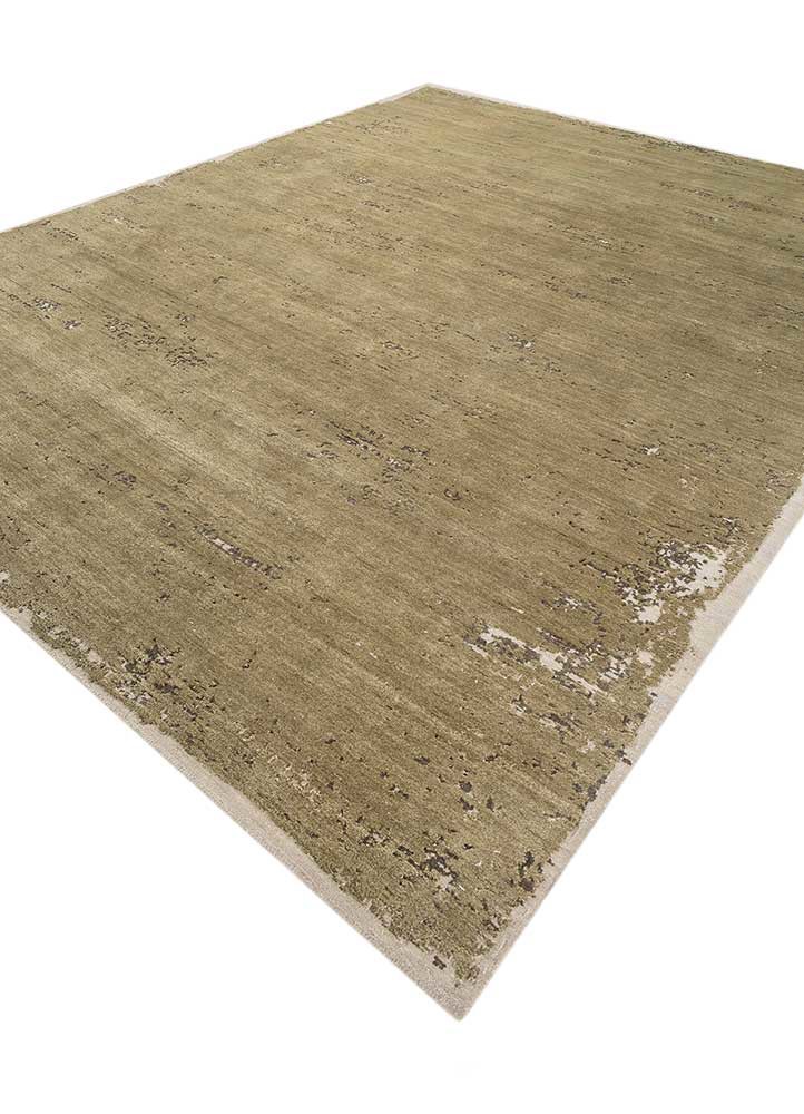 chaos theory by kavi green wool and bamboo silk hand knotted Rug - FoldShot