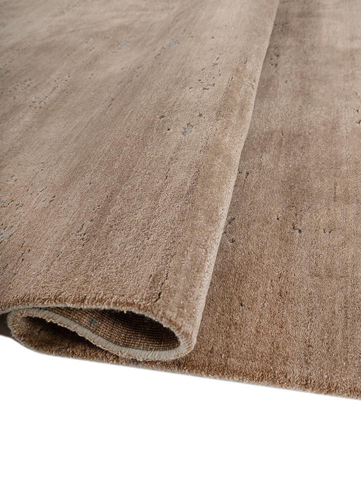 chaos theory by kavi ivory wool and bamboo silk hand knotted Rug - FoldShot