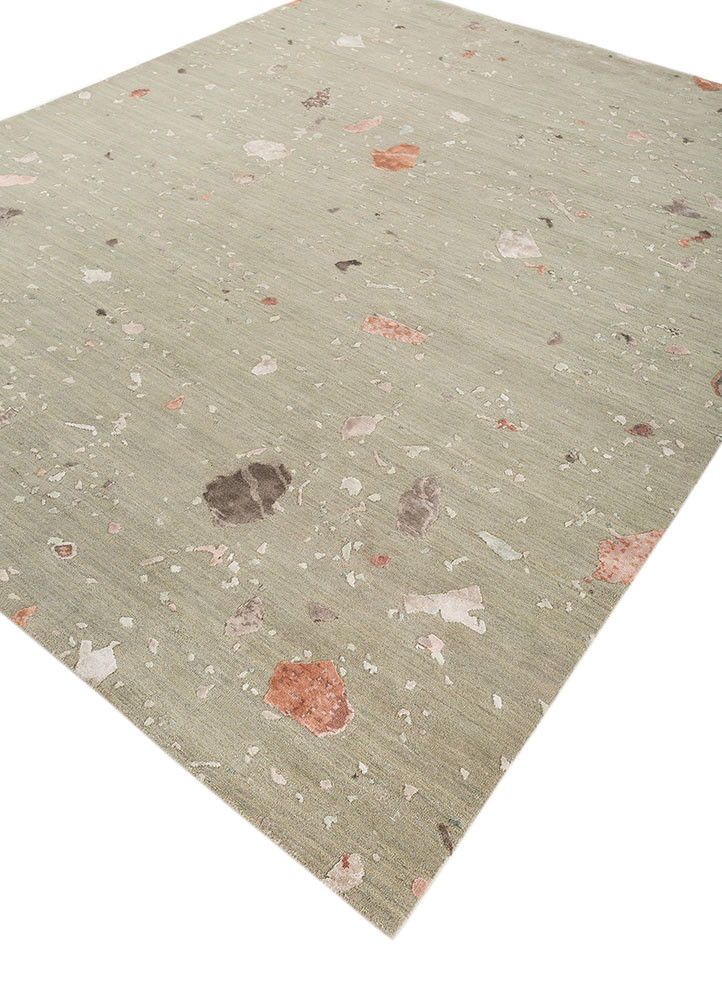 hidden by kavi green wool and bamboo silk hand knotted Rug - FoldShot hidden by kavi green wool and bamboo silk hand knotted Rug - FoldShot