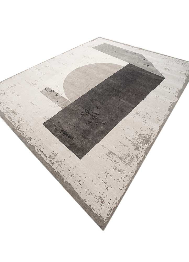 unfold by kavi ivory wool and bamboo silk hand knotted Rug - FoldShot unfold by kavi ivory wool and bamboo silk hand knotted Rug - FoldShot
