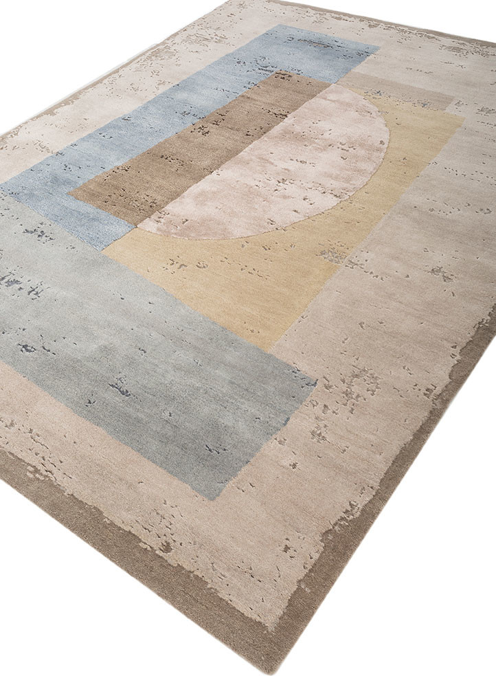 unfold by kavi ivory wool and bamboo silk hand knotted Rug - FoldShot unfold by kavi ivory wool and bamboo silk hand knotted Rug - FoldShot