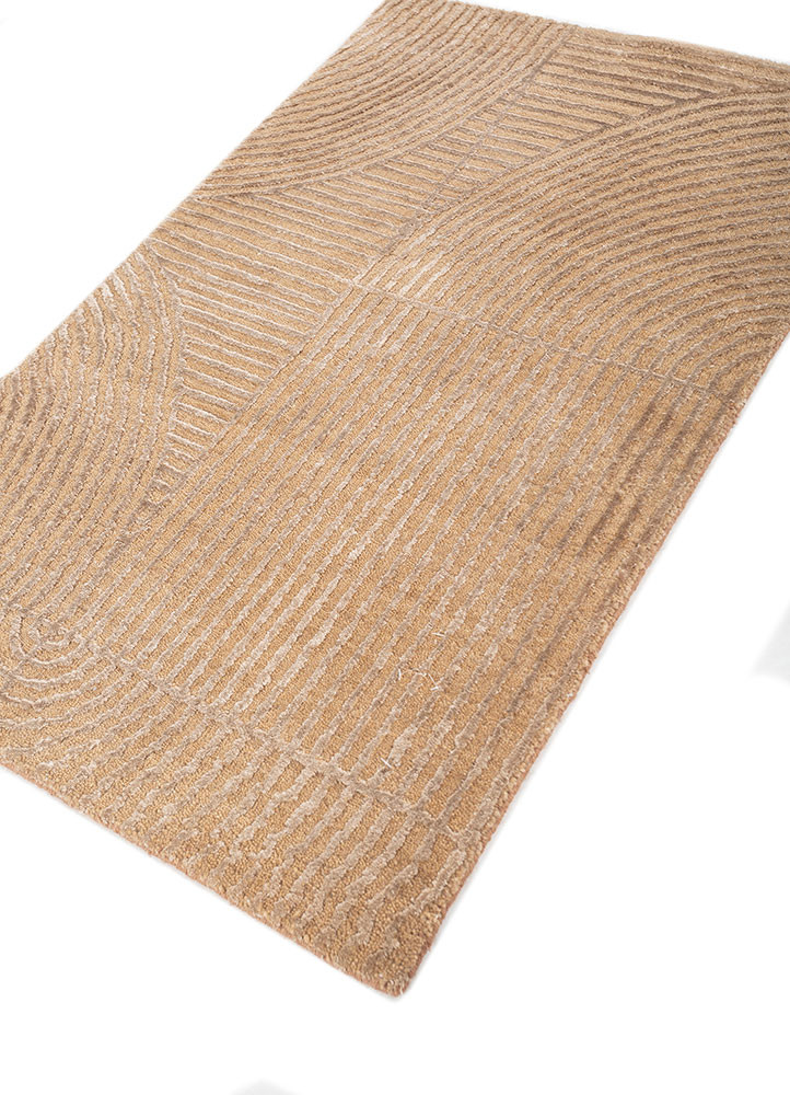 azalea beige and brown wool and bamboo silk hand knotted Rug - FoldShot azalea beige and brown wool and bamboo silk hand knotted Rug - FoldShot