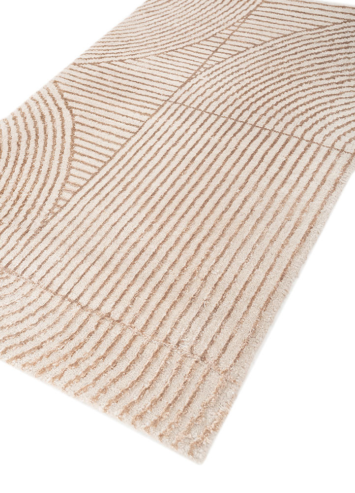 azalea ivory wool and bamboo silk hand knotted Rug - FoldShot azalea ivory wool and bamboo silk hand knotted Rug - FoldShot