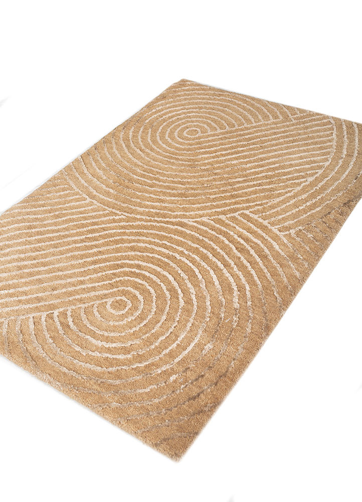 azalea beige and brown wool and bamboo silk hand knotted Rug - FoldShot azalea beige and brown wool and bamboo silk hand knotted Rug - FoldShot