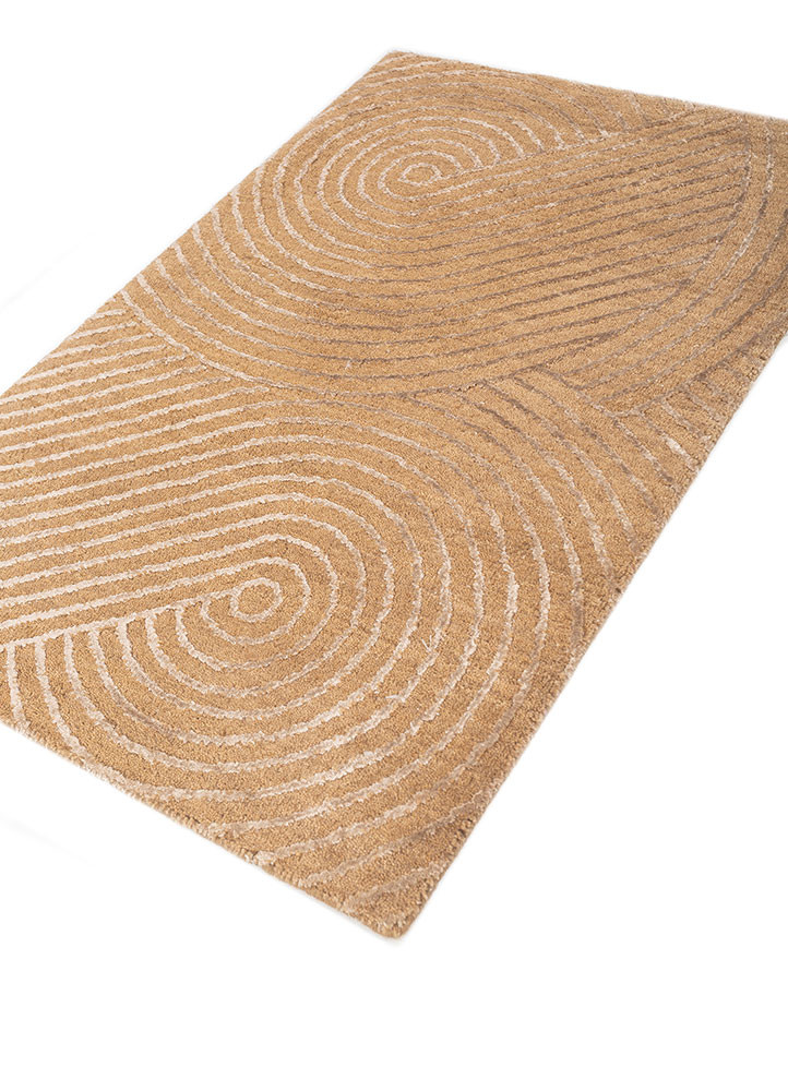 azalea beige and brown wool and bamboo silk hand knotted Rug - FoldShot azalea beige and brown wool and bamboo silk hand knotted Rug - FoldShot
