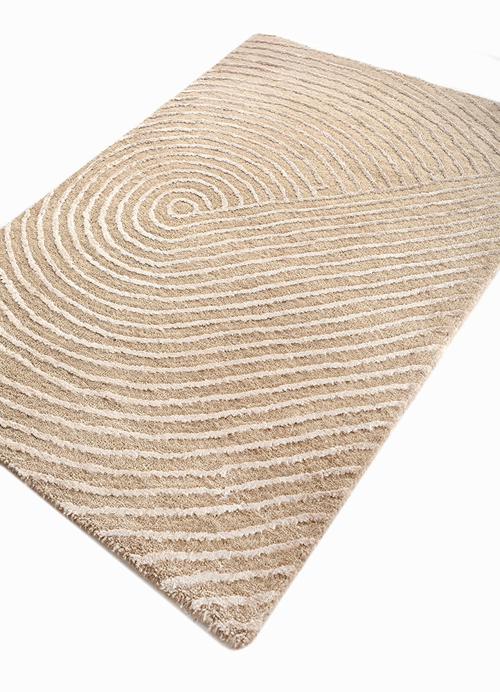azalea beige and brown wool and bamboo silk hand knotted Rug - FoldShot azalea beige and brown wool and bamboo silk hand knotted Rug - FoldShot