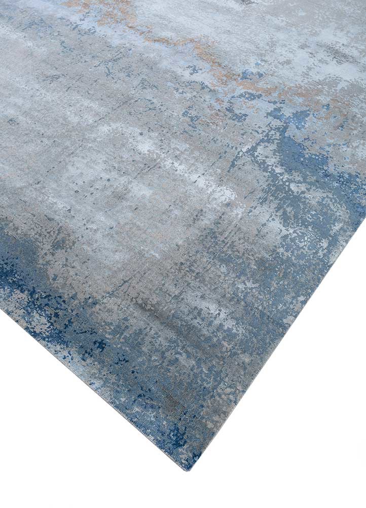 chaos theory by kavi ivory wool and bamboo silk hand knotted Rug - FoldShot chaos theory by kavi ivory wool and bamboo silk hand knotted Rug - FoldShot