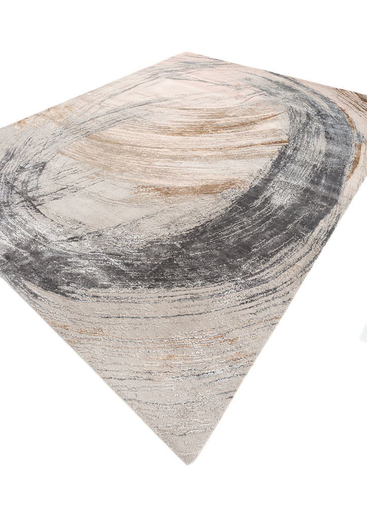 free verse by kavi red and orange wool and bamboo silk hand knotted Rug - FoldShot free verse by kavi red and orange wool and bamboo silk hand knotted Rug - FoldShot