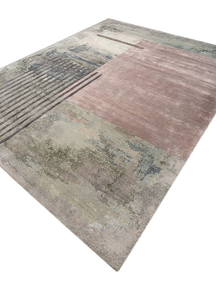 aakar by kavi grey and black wool and bamboo silk hand knotted Rug - FoldShot aakar by kavi grey and black wool and bamboo silk hand knotted Rug - FoldShot