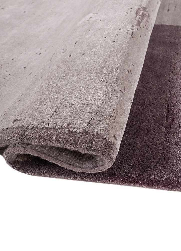 aakar by kavi red and orange wool and bamboo silk hand knotted Rug - FoldShot