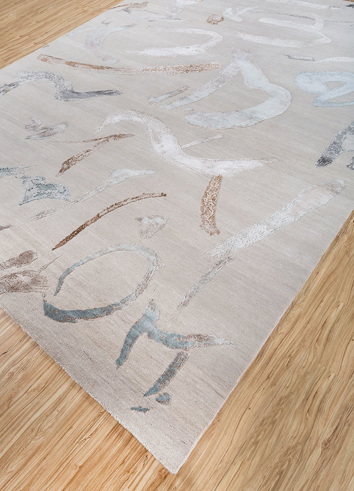free verse by kavi ivory wool and bamboo silk hand knotted Rug - FoldShot free verse by kavi ivory wool and bamboo silk hand knotted Rug - FoldShot