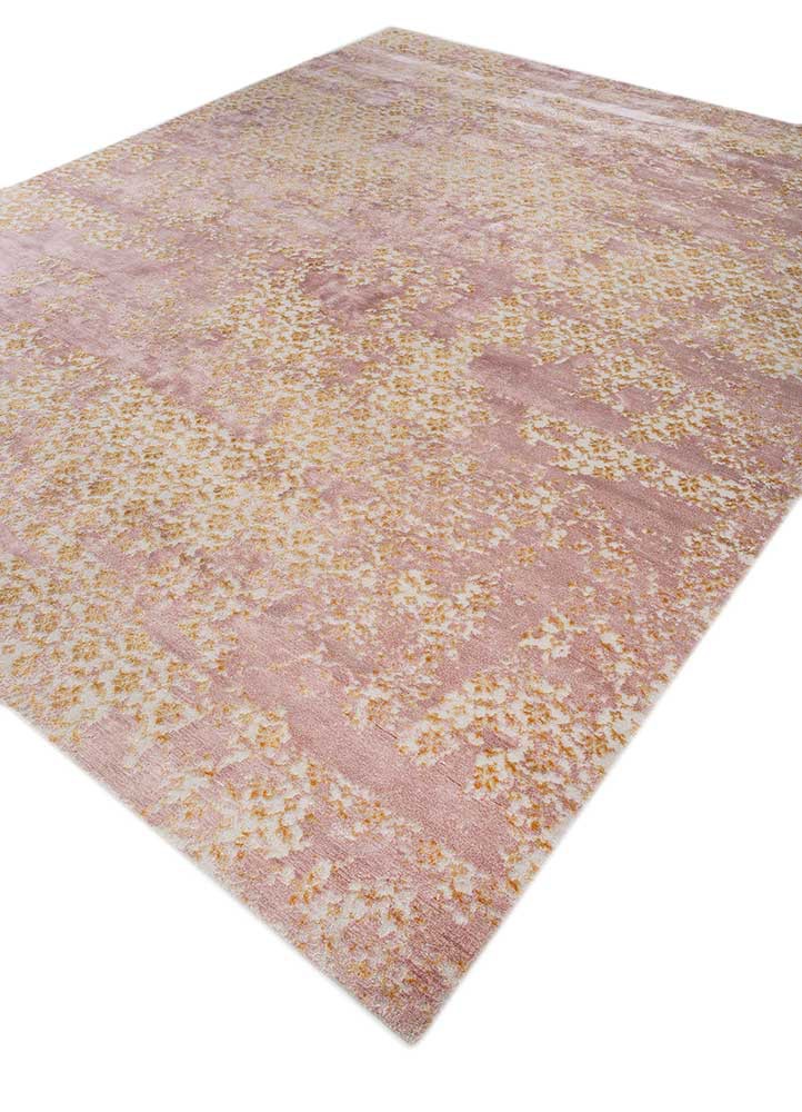 hidden by kavi ivory wool and bamboo silk hand knotted Rug - FoldShot
