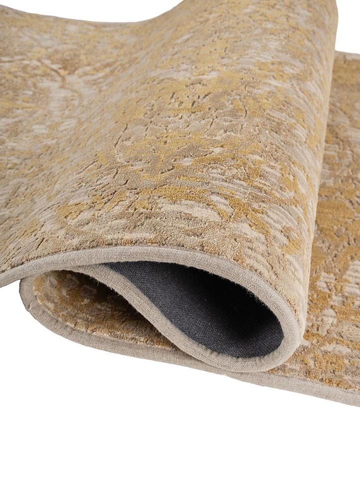 chaos theory by kavi ivory wool and bamboo silk hand knotted Rug - FoldShot chaos theory by kavi ivory wool and bamboo silk hand knotted Rug - FoldShot