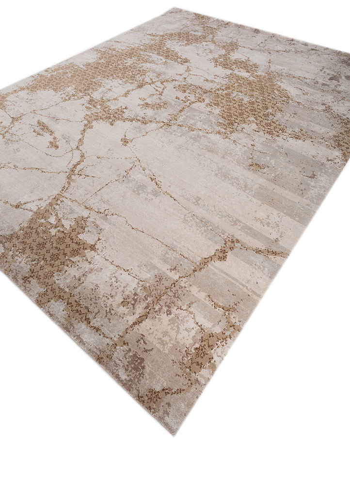 hidden by kavi ivory wool and bamboo silk hand knotted Rug - FoldShot hidden by kavi ivory wool and bamboo silk hand knotted Rug - FoldShot