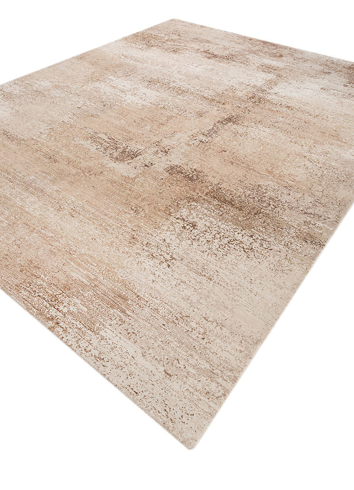 afterglow by kavi ivory wool and bamboo silk hand knotted Rug - FoldShot afterglow by kavi ivory wool and bamboo silk hand knotted Rug - FoldShot