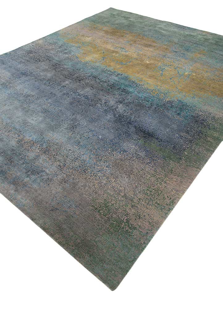 afterglow by kavi grey and black wool and bamboo silk hand knotted Rug - FoldShot afterglow by kavi grey and black wool and bamboo silk hand knotted Rug - FoldShot