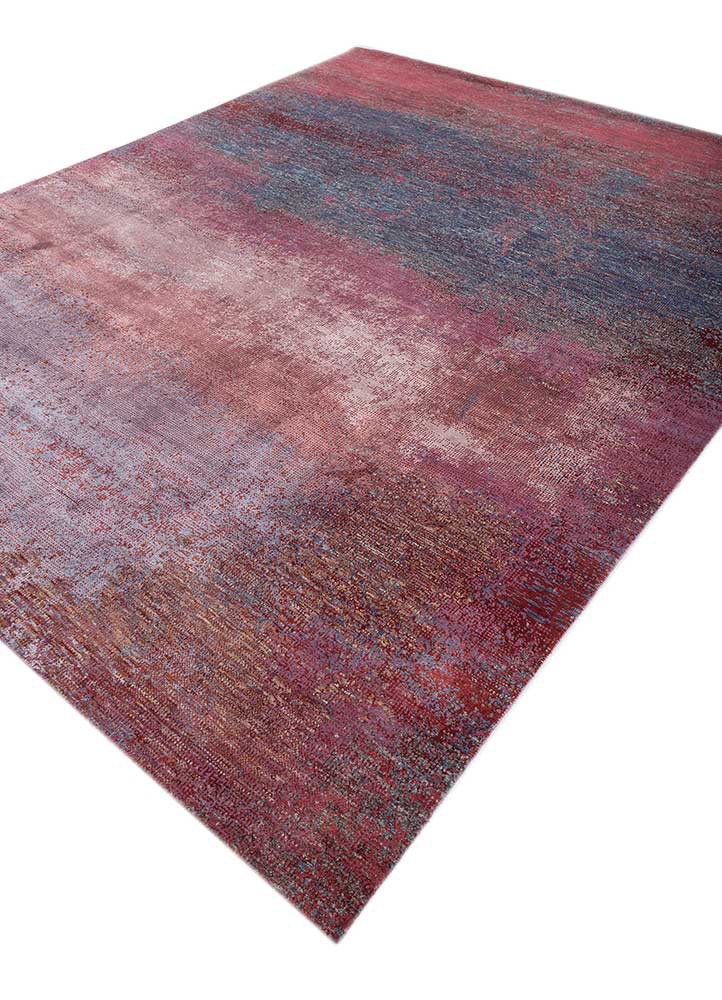 afterglow by kavi red and orange wool and bamboo silk hand knotted Rug - FoldShot afterglow by kavi red and orange wool and bamboo silk hand knotted Rug - FoldShot