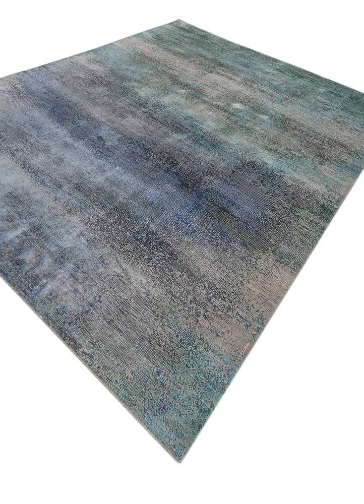 afterglow by kavi grey and black wool and bamboo silk hand knotted Rug - FoldShot afterglow by kavi grey and black wool and bamboo silk hand knotted Rug - FoldShot