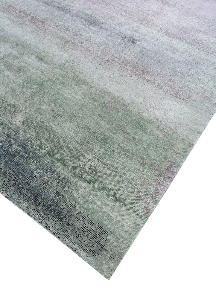 afterglow by kavi blue wool and bamboo silk hand knotted Rug - FoldShot afterglow by kavi blue wool and bamboo silk hand knotted Rug - FoldShot