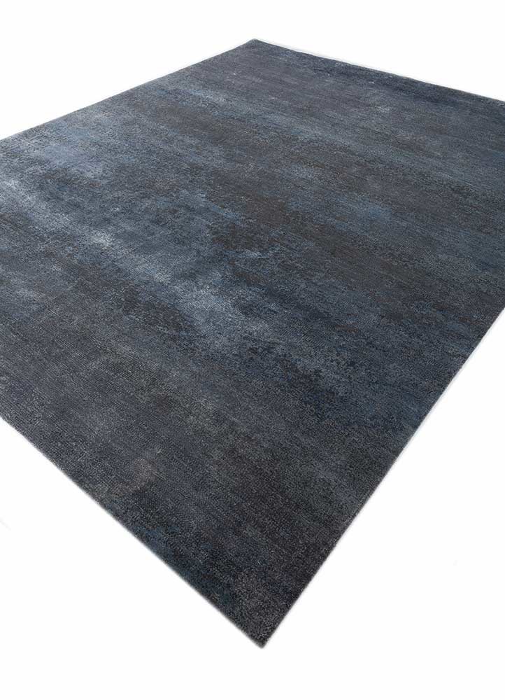 afterglow by kavi blue wool and bamboo silk hand knotted Rug - FoldShot afterglow by kavi blue wool and bamboo silk hand knotted Rug - FoldShot
