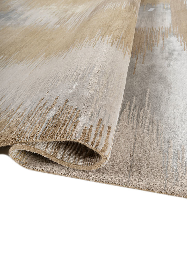 afterglow by kavi ivory wool and bamboo silk hand knotted Rug - FoldShot afterglow by kavi ivory wool and bamboo silk hand knotted Rug - FoldShot