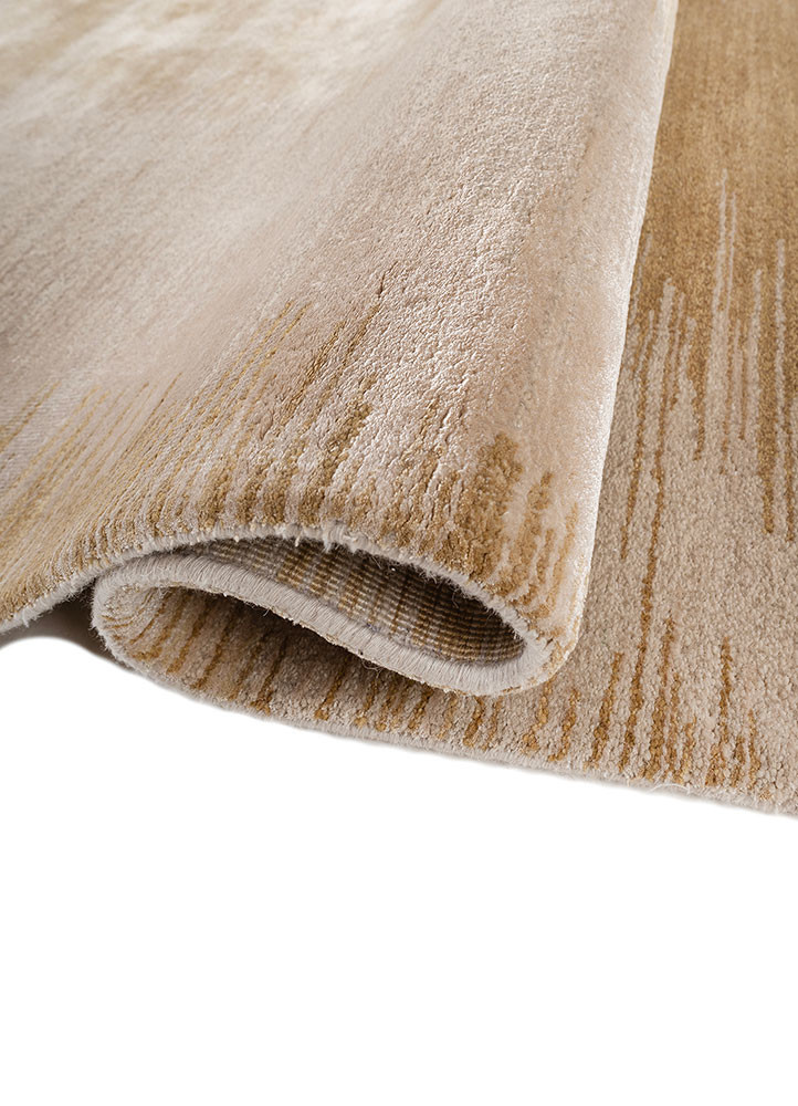 afterglow by kavi ivory wool and bamboo silk hand knotted Rug - FoldShot afterglow by kavi ivory wool and bamboo silk hand knotted Rug - FoldShot