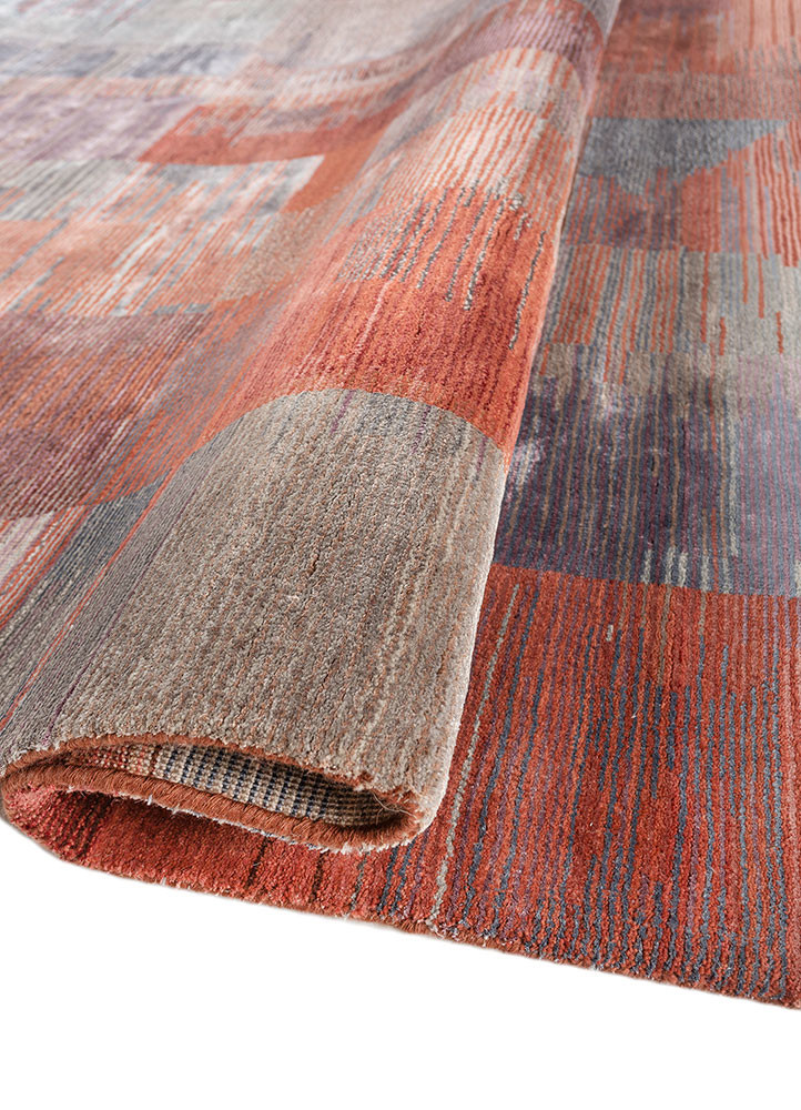 aakar by kavi grey and black wool and bamboo silk hand knotted Rug - FoldShot aakar by kavi grey and black wool and bamboo silk hand knotted Rug - FoldShot