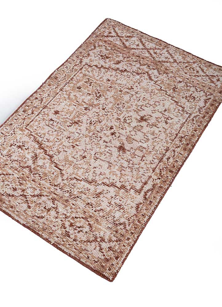 erbe red and orange wool hand knotted Rug - FoldShot