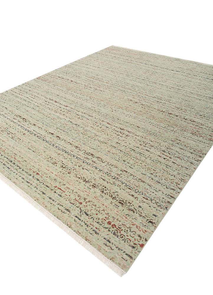 erbe blue wool hand knotted Rug - FoldShot erbe blue wool hand knotted Rug - FoldShot