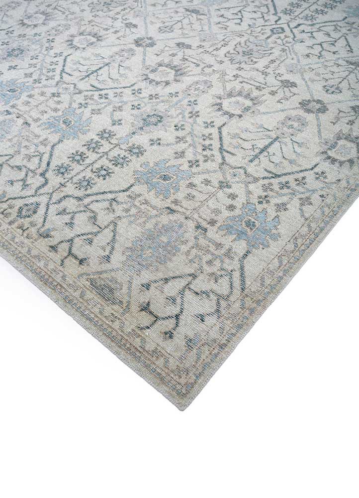 erbe ivory wool hand knotted Rug - FoldShot