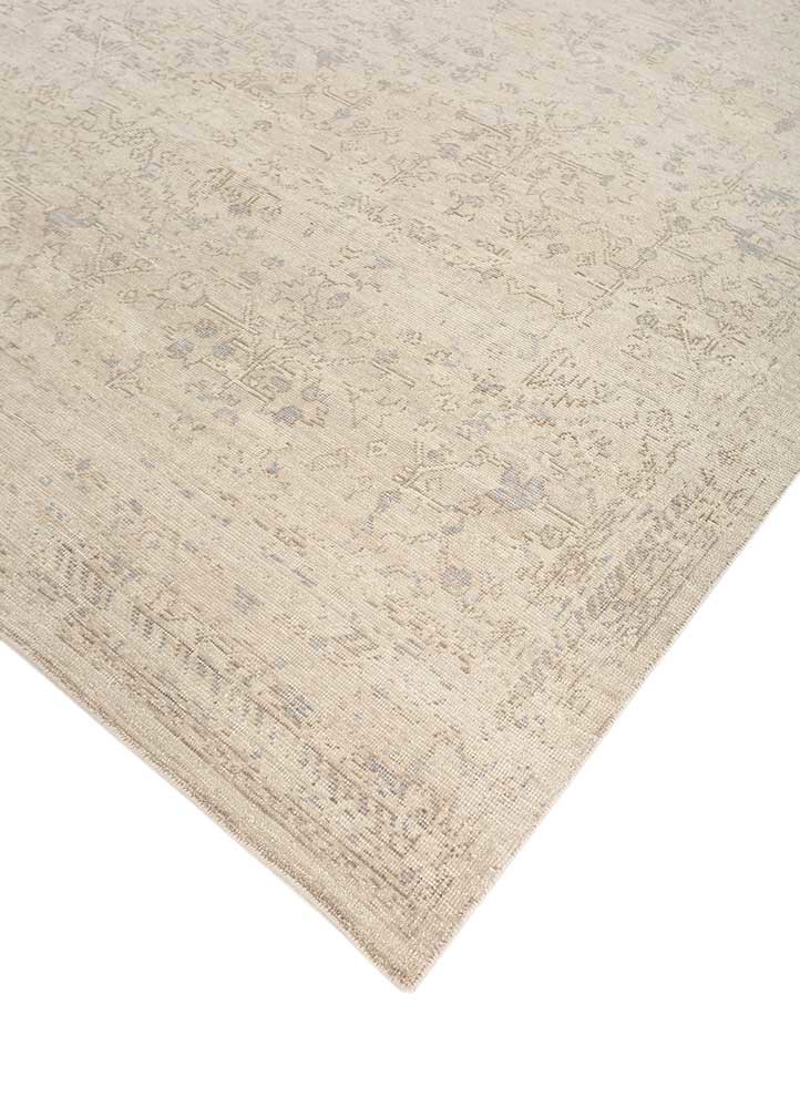 erbe ivory wool hand knotted Rug - FoldShot