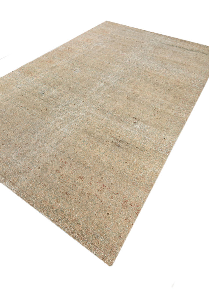 erbe beige and brown wool hand knotted Rug - FoldShot erbe beige and brown wool hand knotted Rug - FoldShot