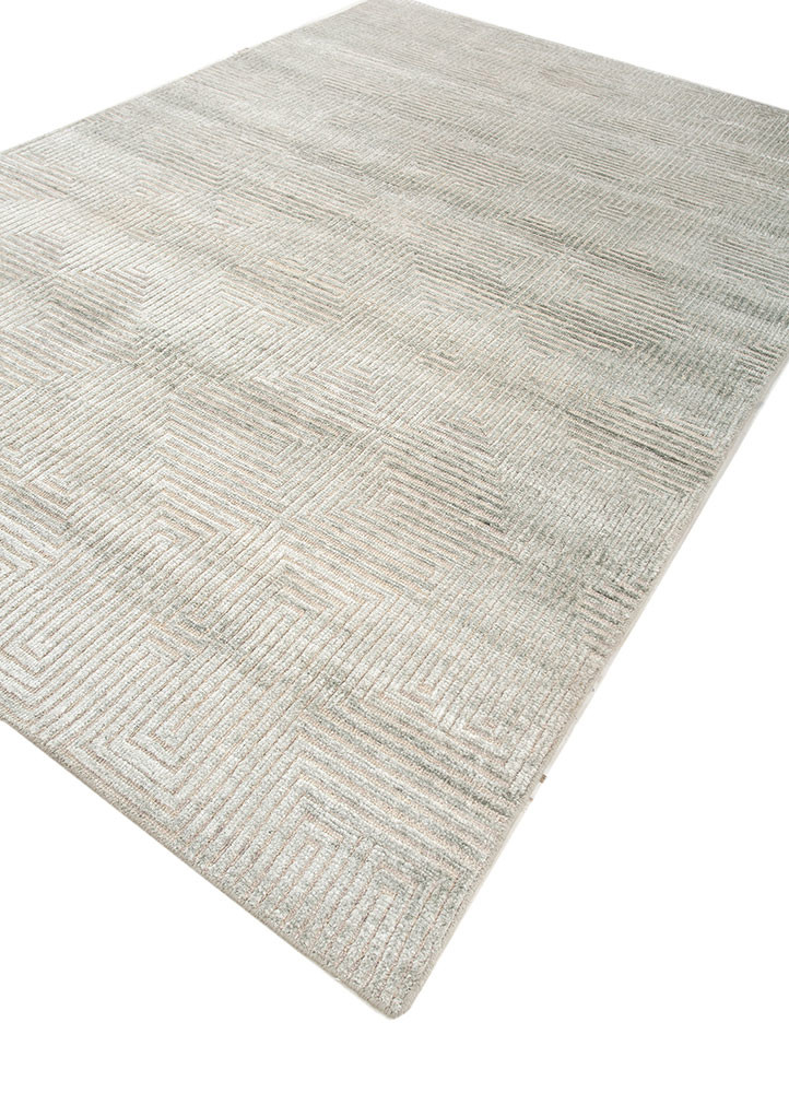 azalea blue wool and bamboo silk hand knotted Rug - FoldShot azalea blue wool and bamboo silk hand knotted Rug - FoldShot