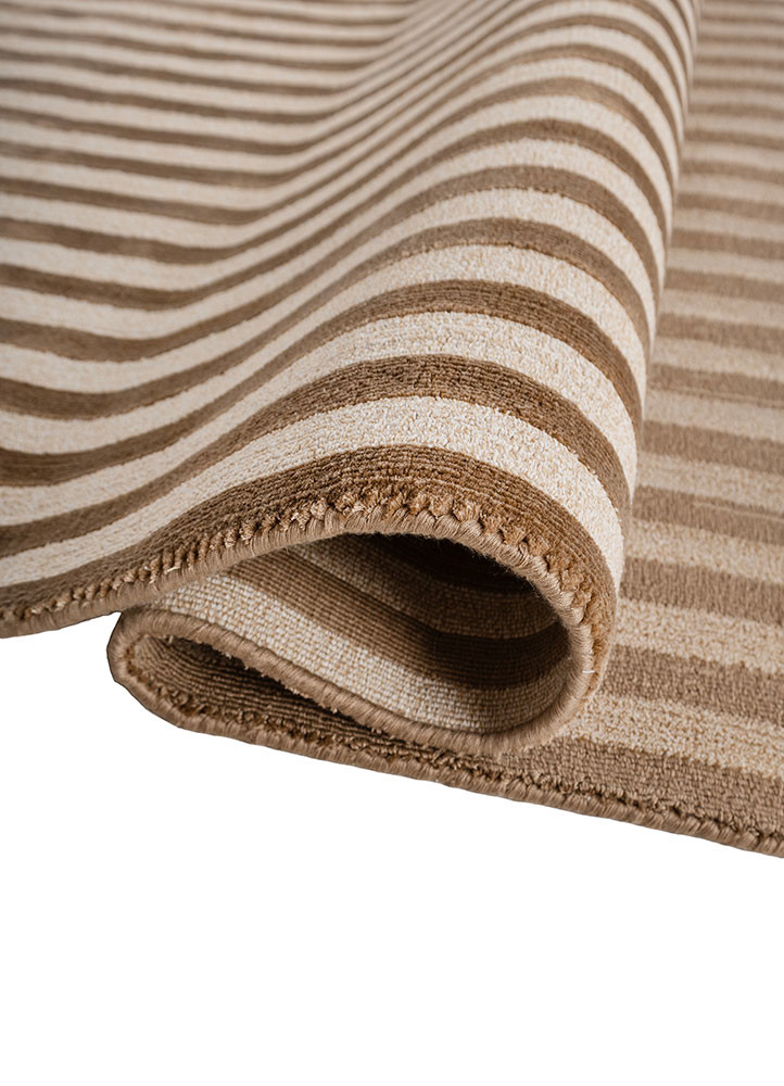 tesoro beige and brown acrylic hand loom Rug - FoldShot tesoro beige and brown acrylic hand loom Rug - FoldShot
