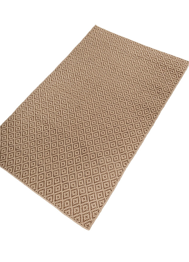 aprezo beige and brown acrylic flat weaves Rug - FoldShot aprezo beige and brown acrylic flat weaves Rug - FoldShot