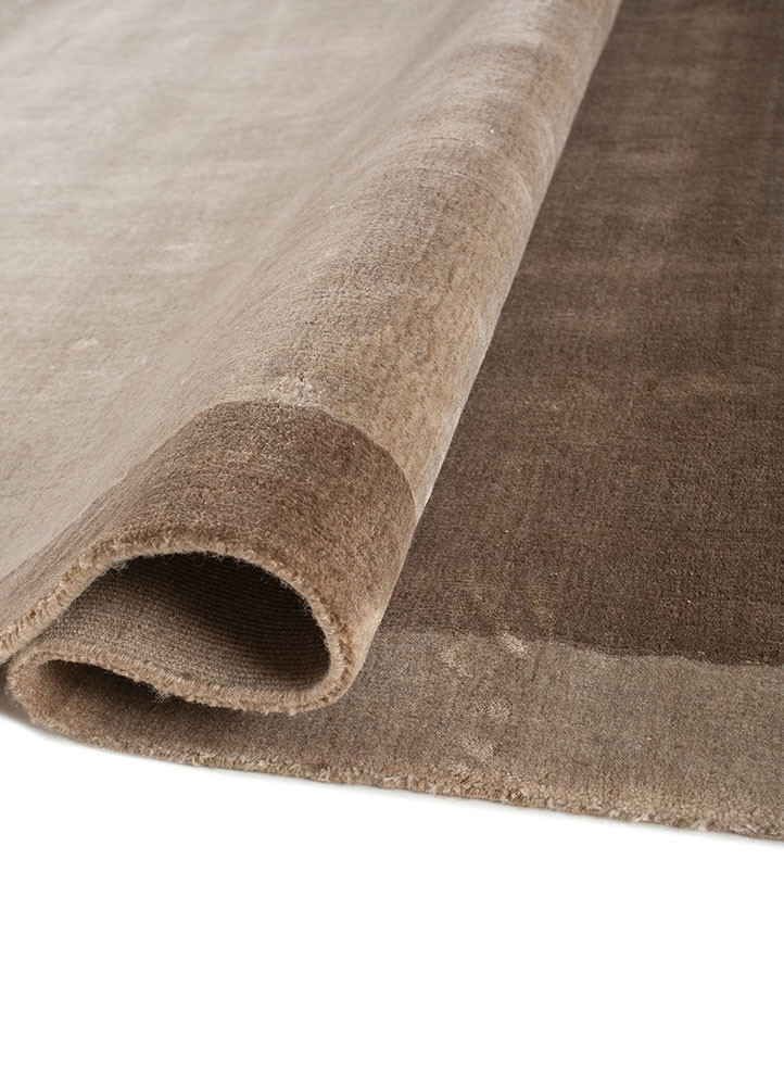 jean beige and brown nylon hand loom Rug - FoldShot jean beige and brown nylon hand loom Rug - FoldShot