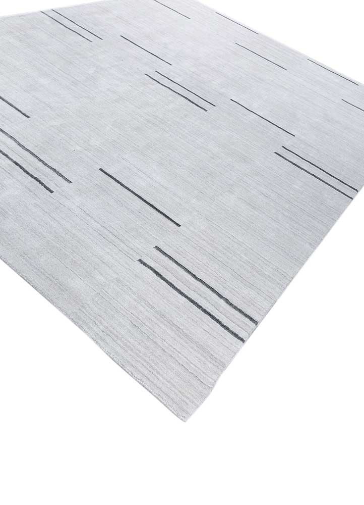 contour grey and black pet hand loom Rug - FoldShot