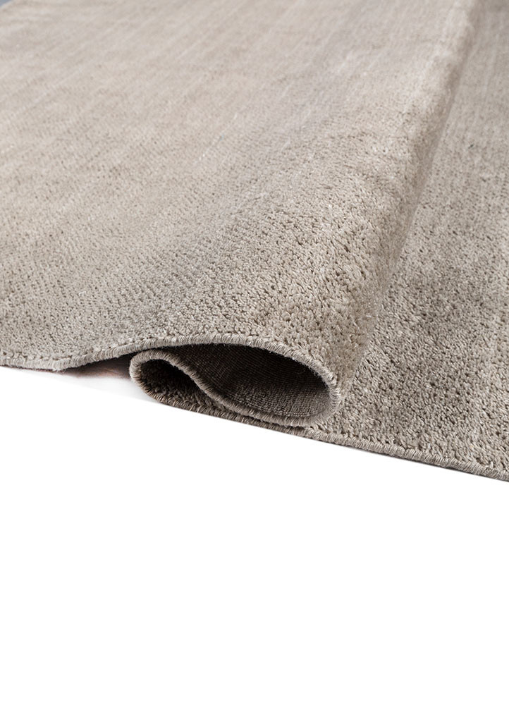 basis beige and brown polyester hand loom Rug - FoldShot basis beige and brown polyester hand loom Rug - FoldShot