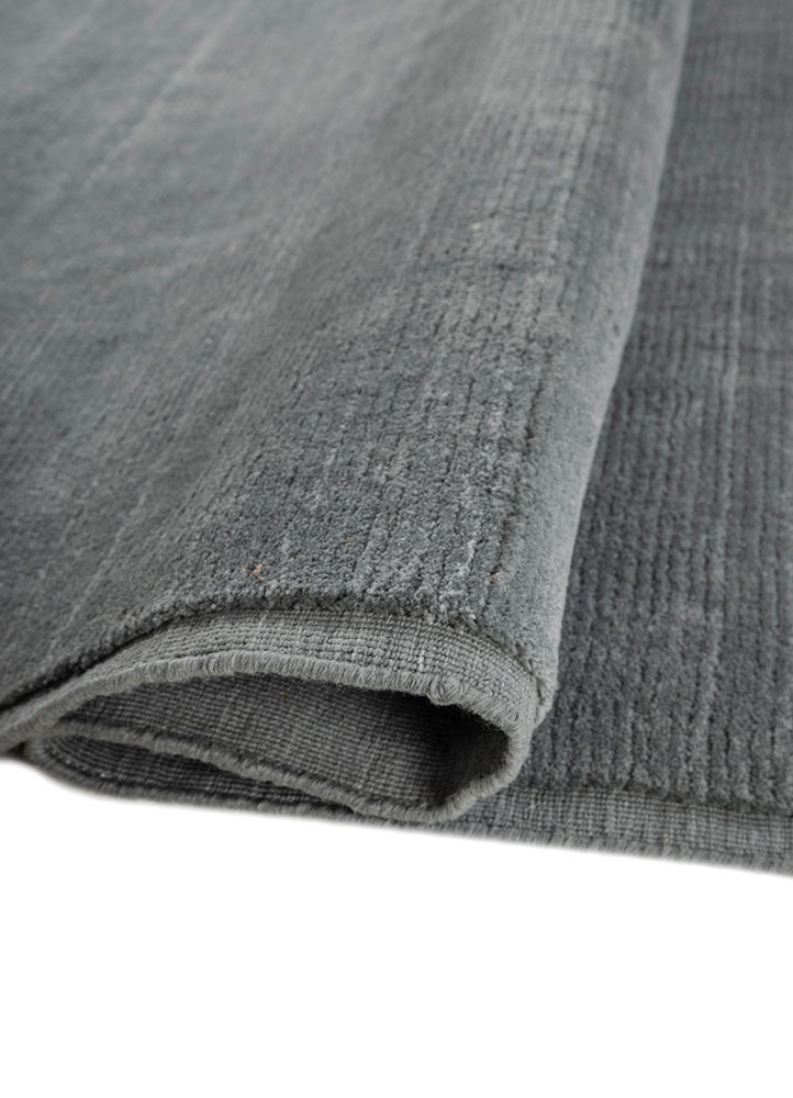basis blue polyester hand loom Rug - FoldShot