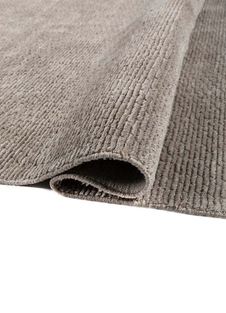 basis beige and brown polyester hand loom Rug - FoldShot