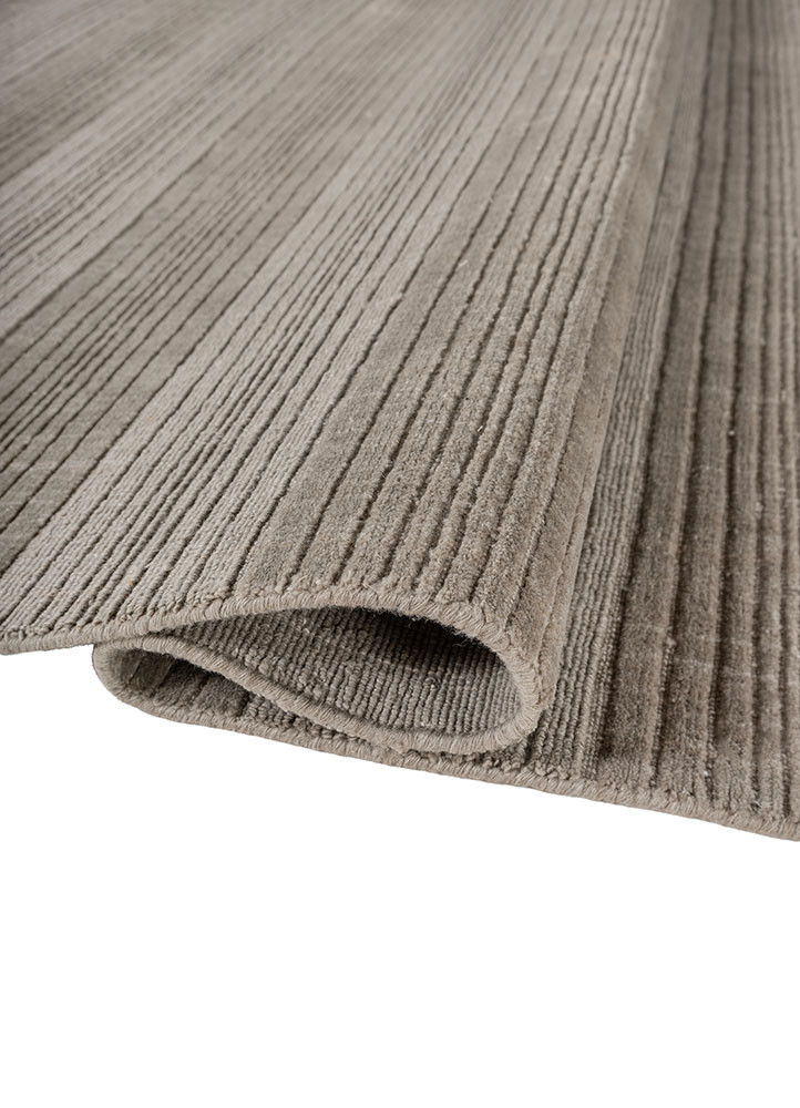 basis beige and brown polyester hand loom Rug - FoldShot