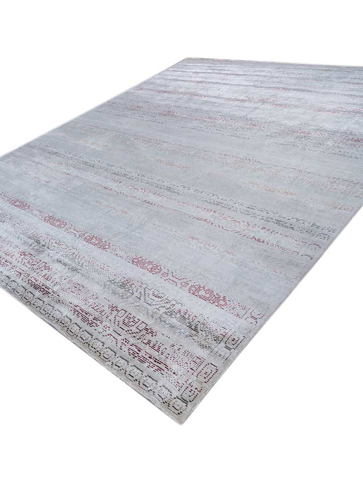 bespoke sile ivory viscose hand loom Rug - FoldShot