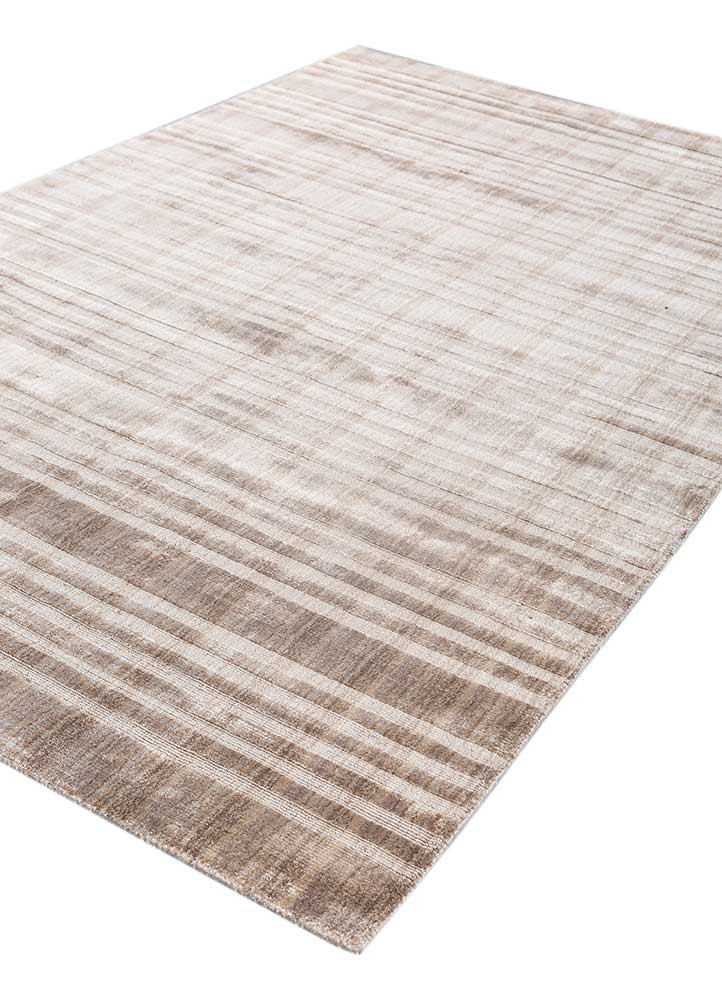 basis beige and brown viscose hand loom Rug - FoldShot