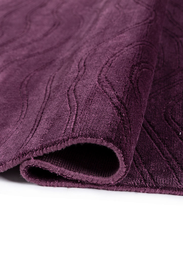 basis pink and purple viscose hand loom Rug - FoldShot