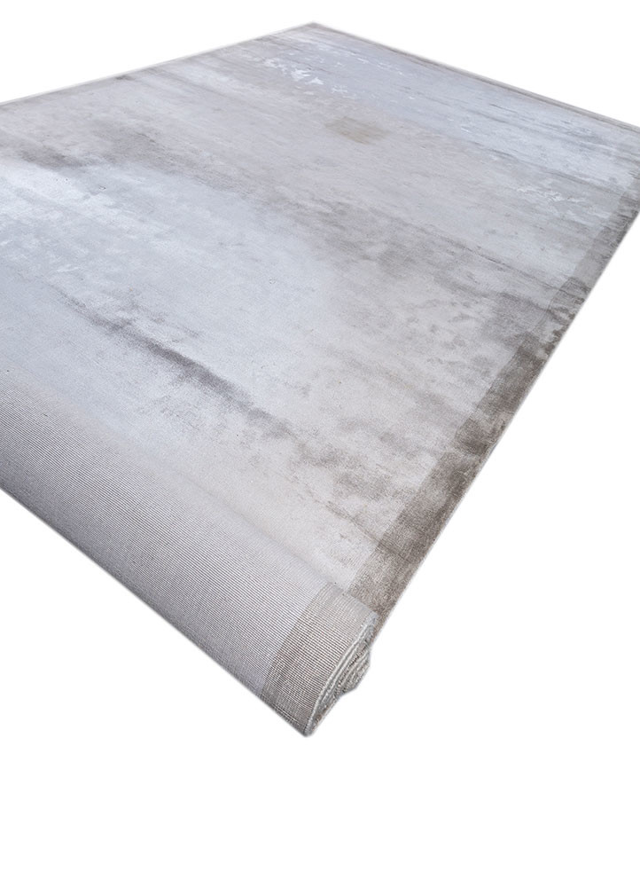 basis grey and black viscose hand loom Rug - FoldShot