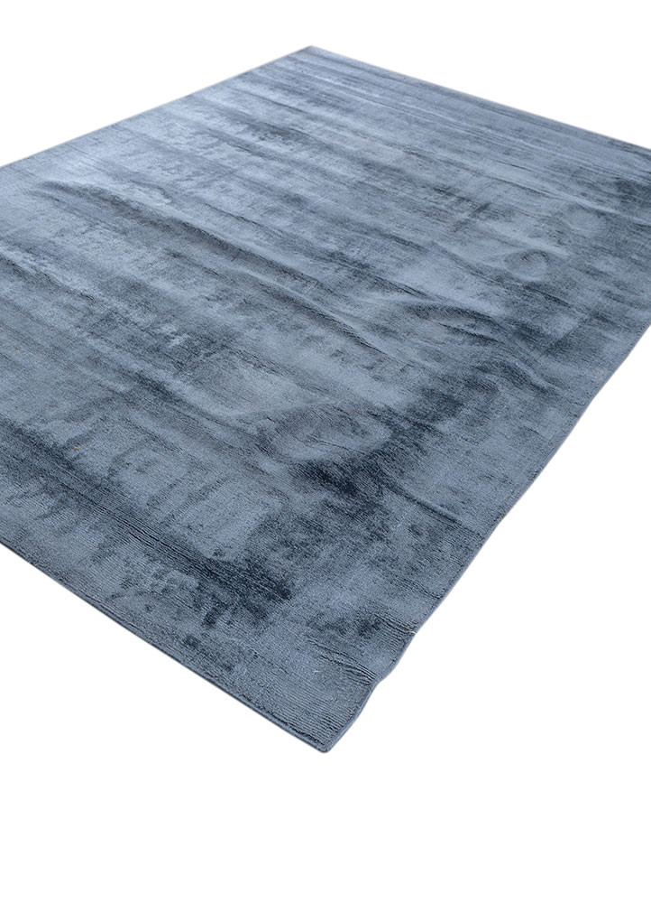 basis blue viscose hand loom Rug - FoldShot basis blue viscose hand loom Rug - FoldShot