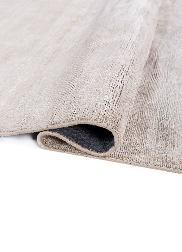 basis beige and brown viscose hand loom Rug - FoldShot