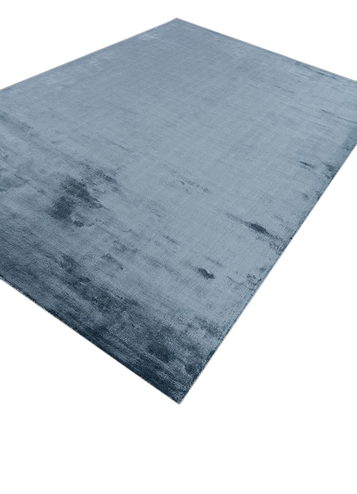 basis blue viscose hand loom Rug - FoldShot basis blue viscose hand loom Rug - FoldShot